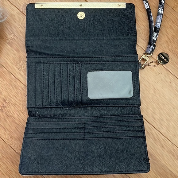 Steve Madden wallet great used condition black grey magnolia gold - Picture 6 of 11